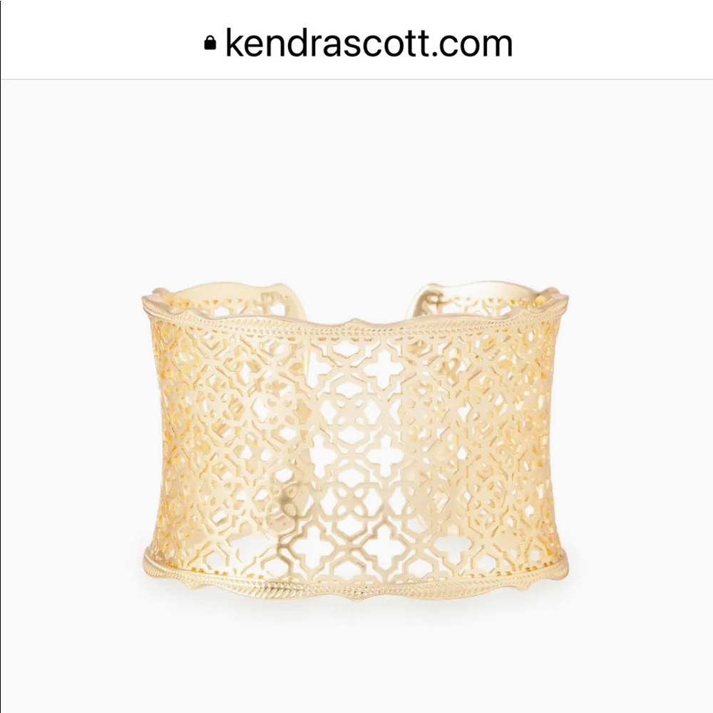 KENDRA SCOTT cuff bracelet, gold filigree mix